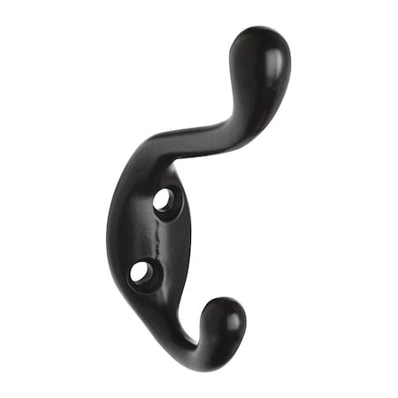National Hardware National Hardware 3.3 in. L Oil Rubbed Bronze Black Zinc Hook 75 lb. cap. 1 pk N330-886